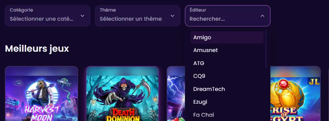 stepsino casino fournisseurs