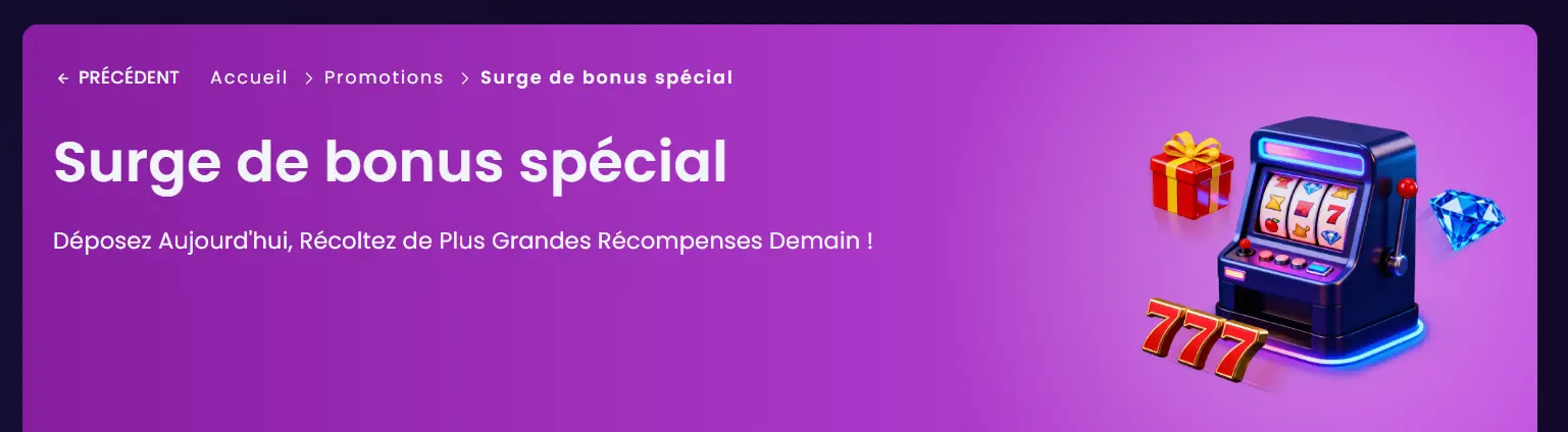 stepsino casino surge de bonus spécial